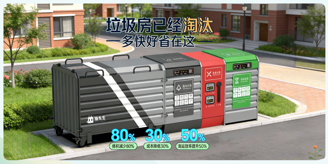 貓先生垃圾分類，垃圾分類設備廠家，垃圾房，垃圾分類房